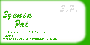 szenia pal business card